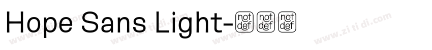 Hope Sans Light字体转换